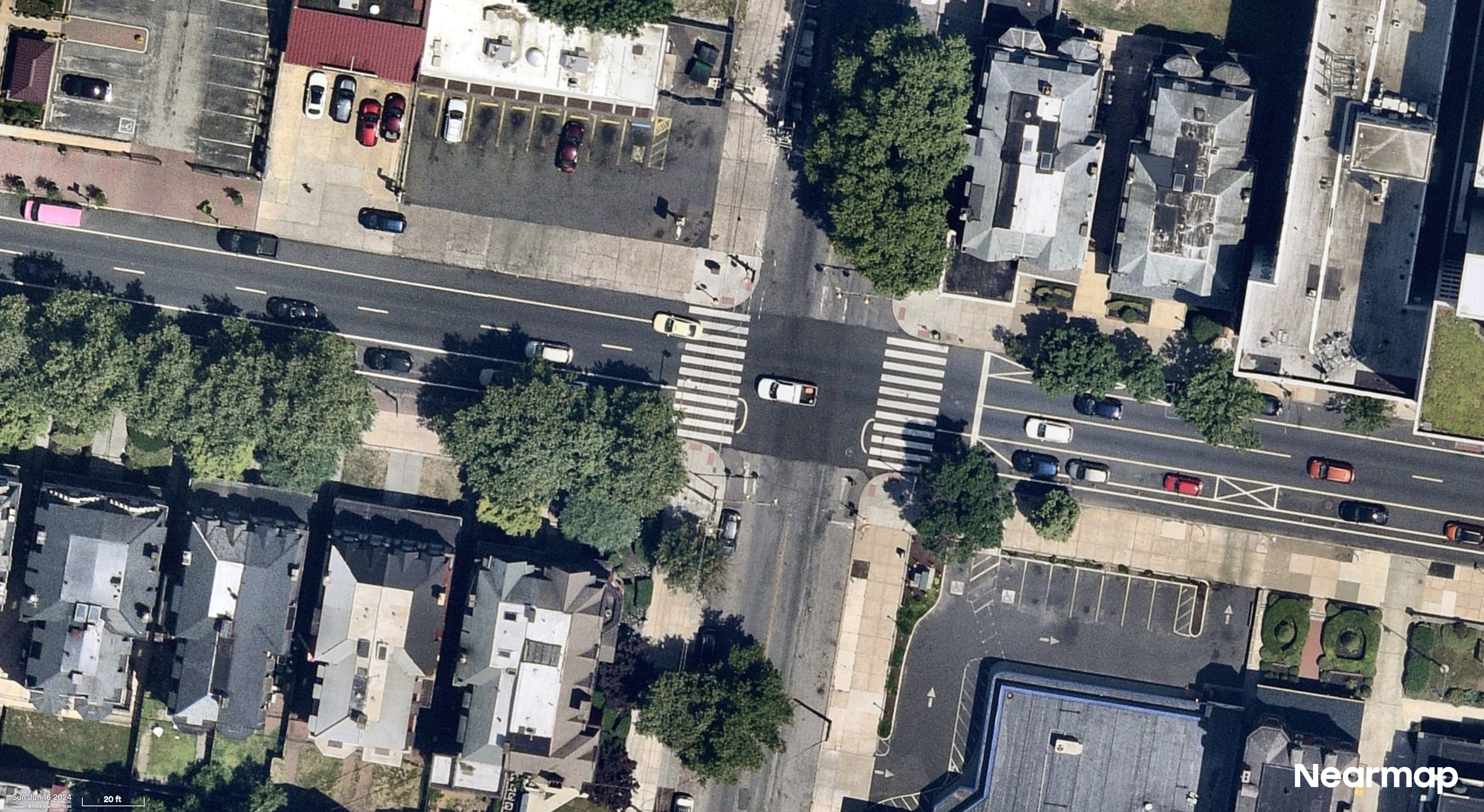 Satellite image showing Walnut after repaving