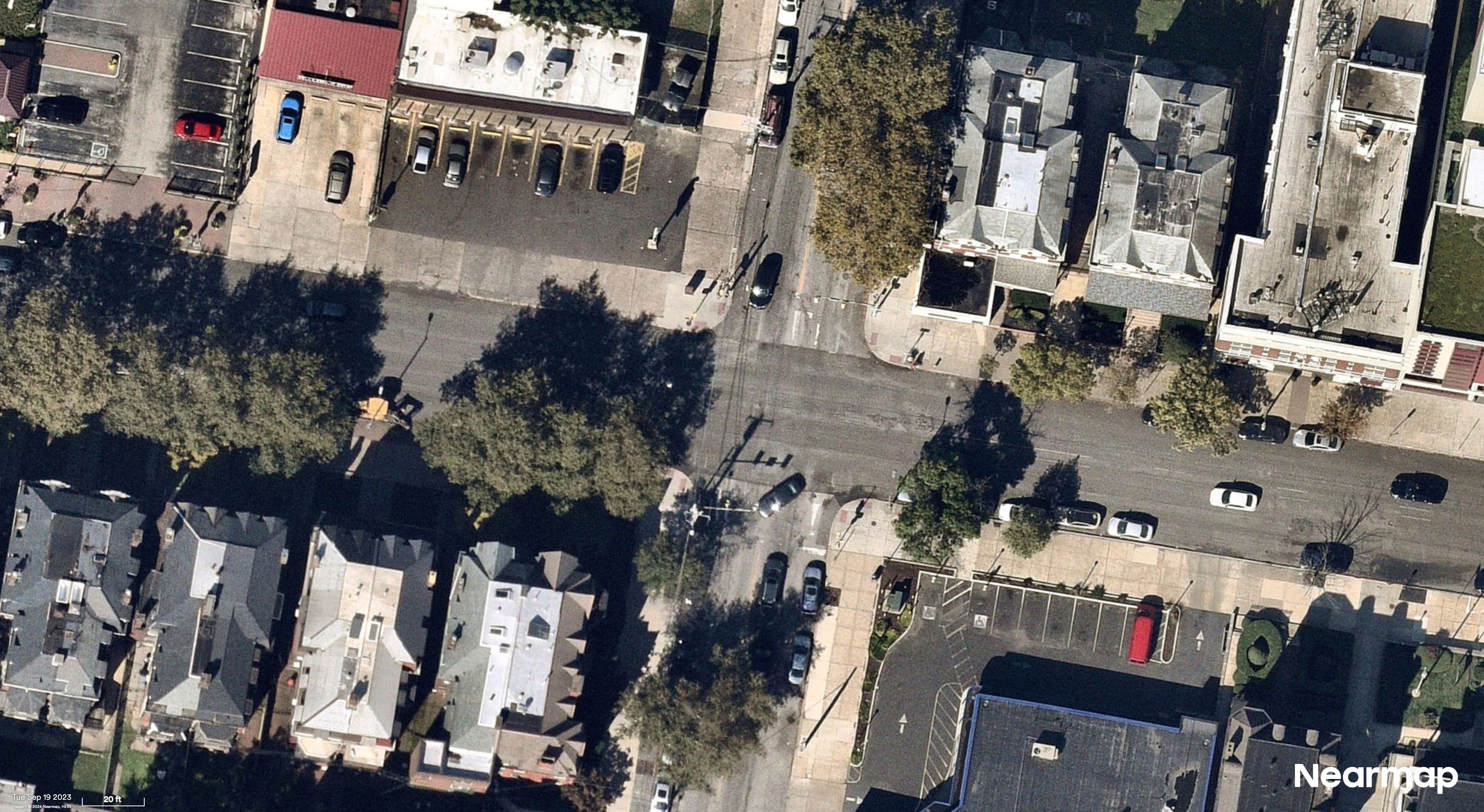 Satellite image showing Walnut before repaving